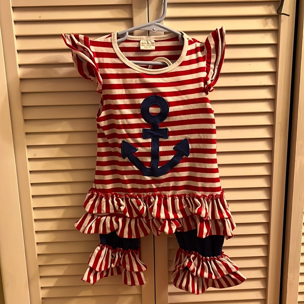 Girls sailor matching set size L (toddler 2-3)